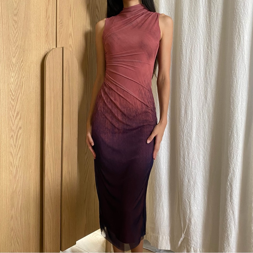 Zara Print Dress with Tulle